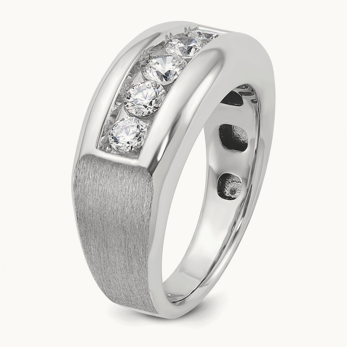 5 Stone Men's Ring, 1.00 ct tw Lab-Grown Diamond