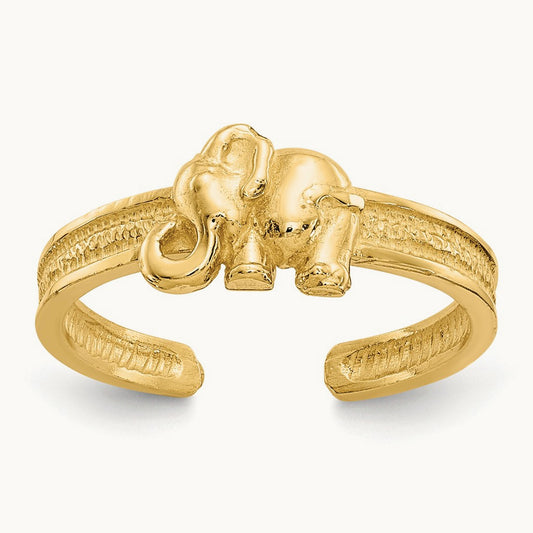 Elephant Toe Ring, 14K