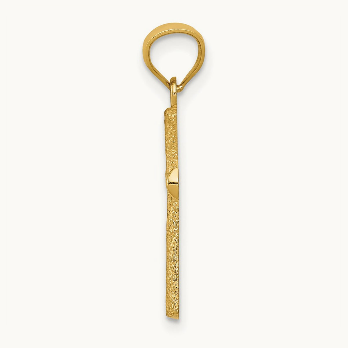 Diamond-cut Cross Pendant, 14K