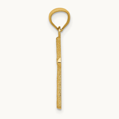 Diamond-cut Cross Pendant, 14K
