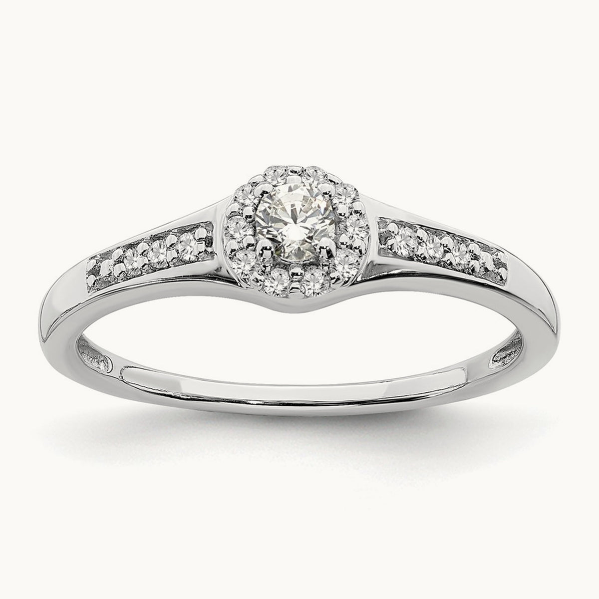 Cluster Engagement Ring, 0.20 ct tw Lab-Grown Diamond