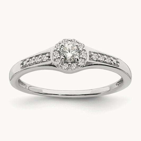 Cluster Engagement Ring, 0.20 ct tw Lab-Grown Diamond