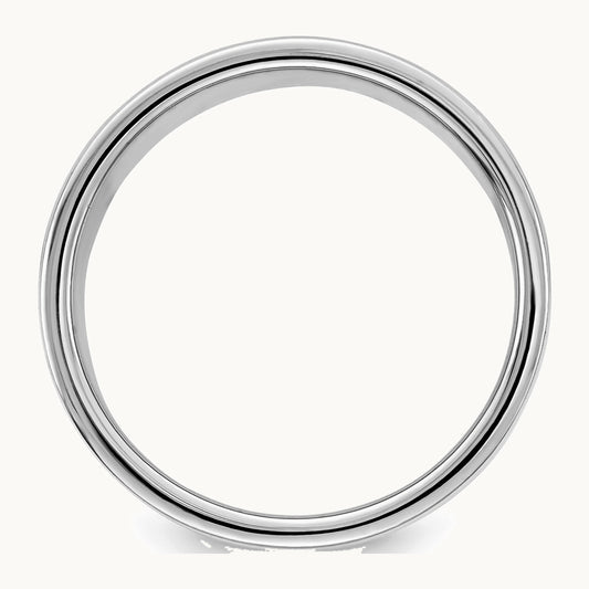 Sterling Silver Rhodium-plated 8mm Flat Band
