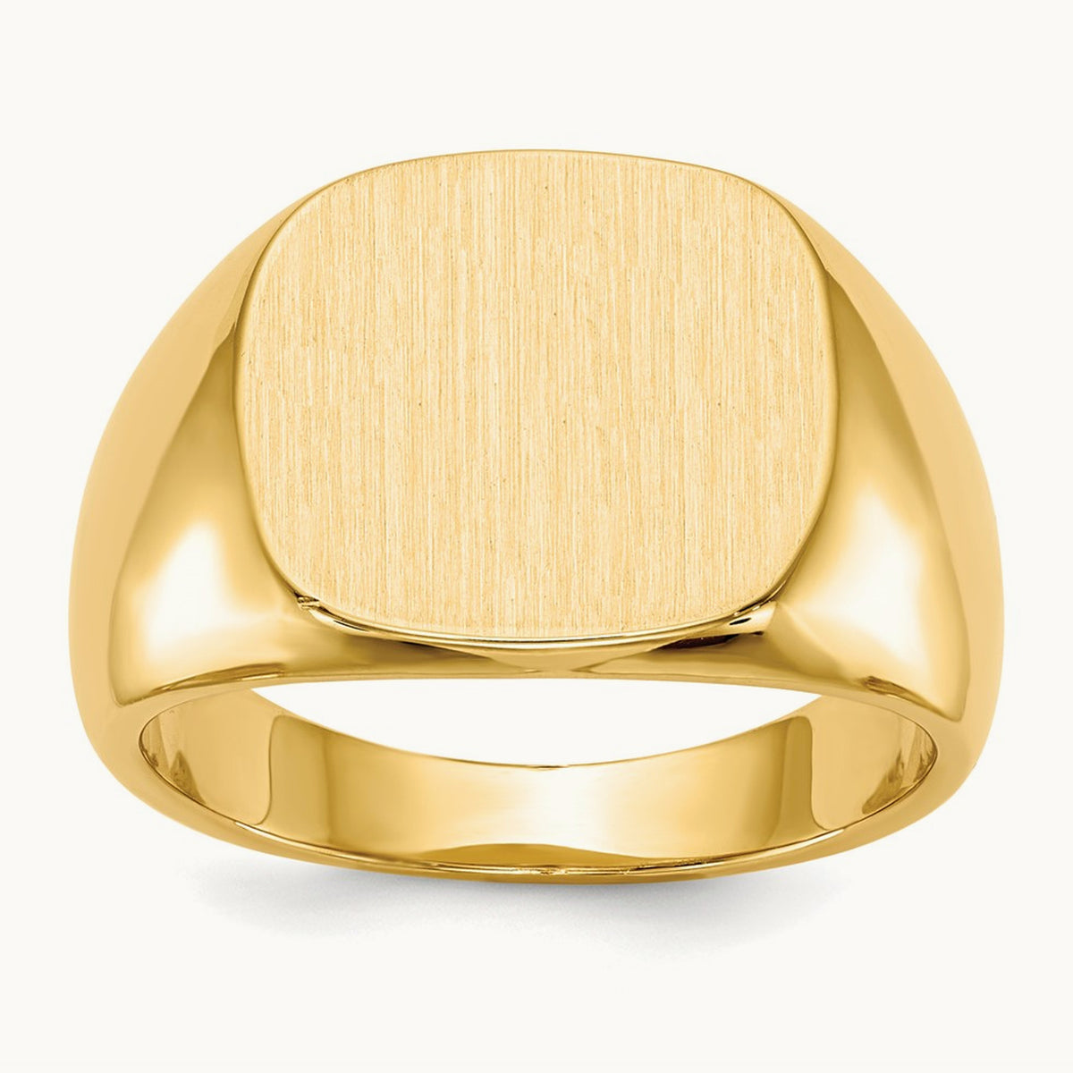 15.0 x13. Closed Back Mens Signet Ring, 5mm, 14K