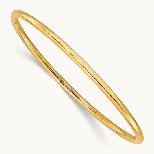 Polished Slip On Bangle — 14K Yellow Gold