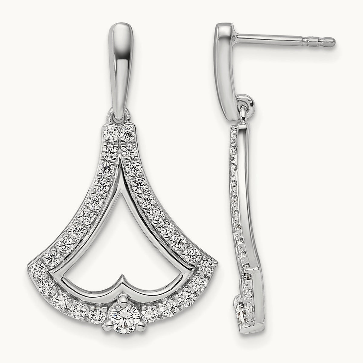Post Dangle Earrings, 1.00 ct tw Lab-Grown Diamond