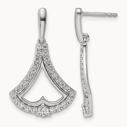 Post Dangle Earrings, 1.00 ct tw Lab-Grown Diamond
