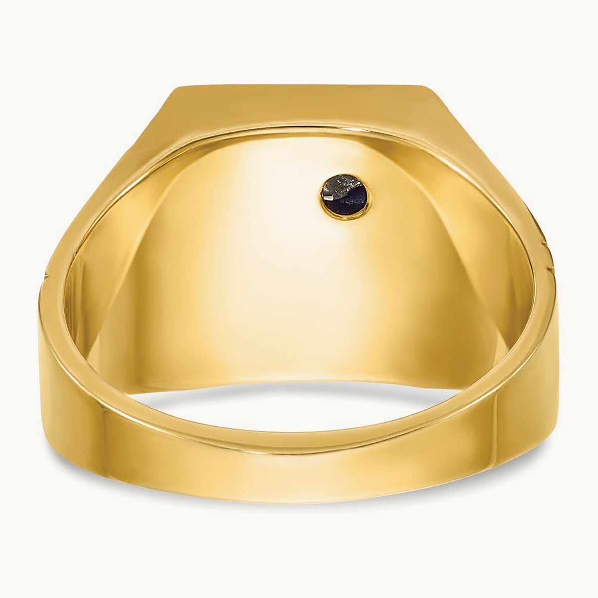 14ktt IBGoodman Men's Lab Cr. Sapphire & Dia Blue Lodge Masonic Ring