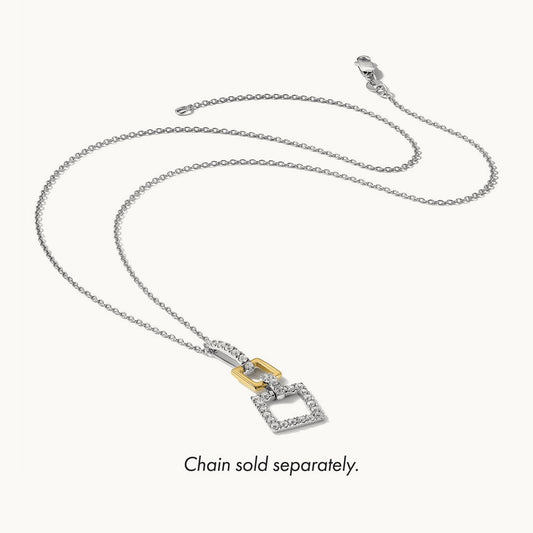Dangle Square Slide Pendant, 0.50 ct tw Lab-Grown Diamond