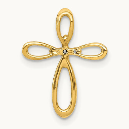 Diamond Cross Slide Pendant — photo set