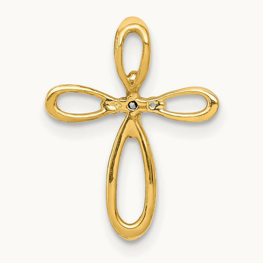 Diamond Cross Slide Pendant — photo set