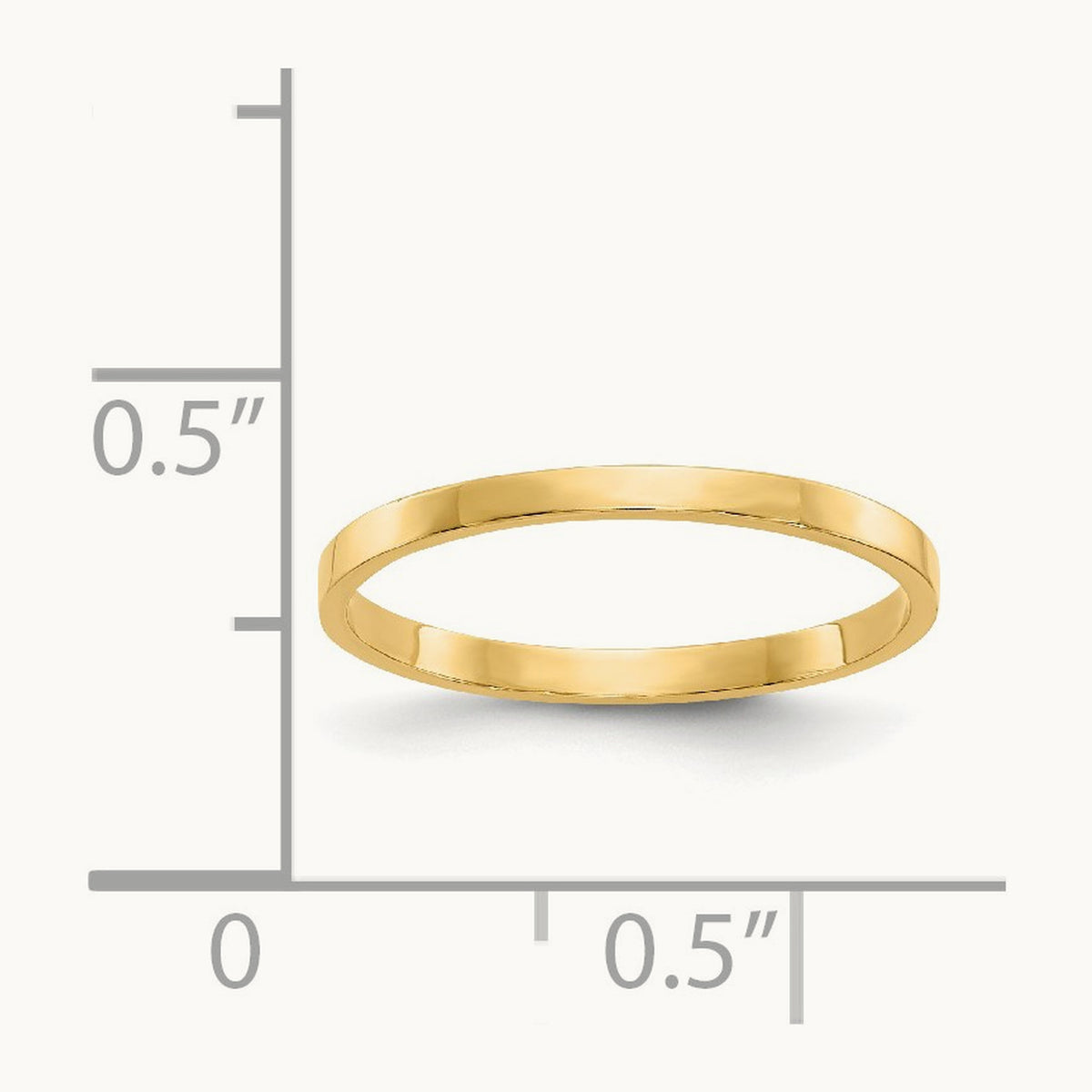 High Polished Band Childs Ring, 14K
