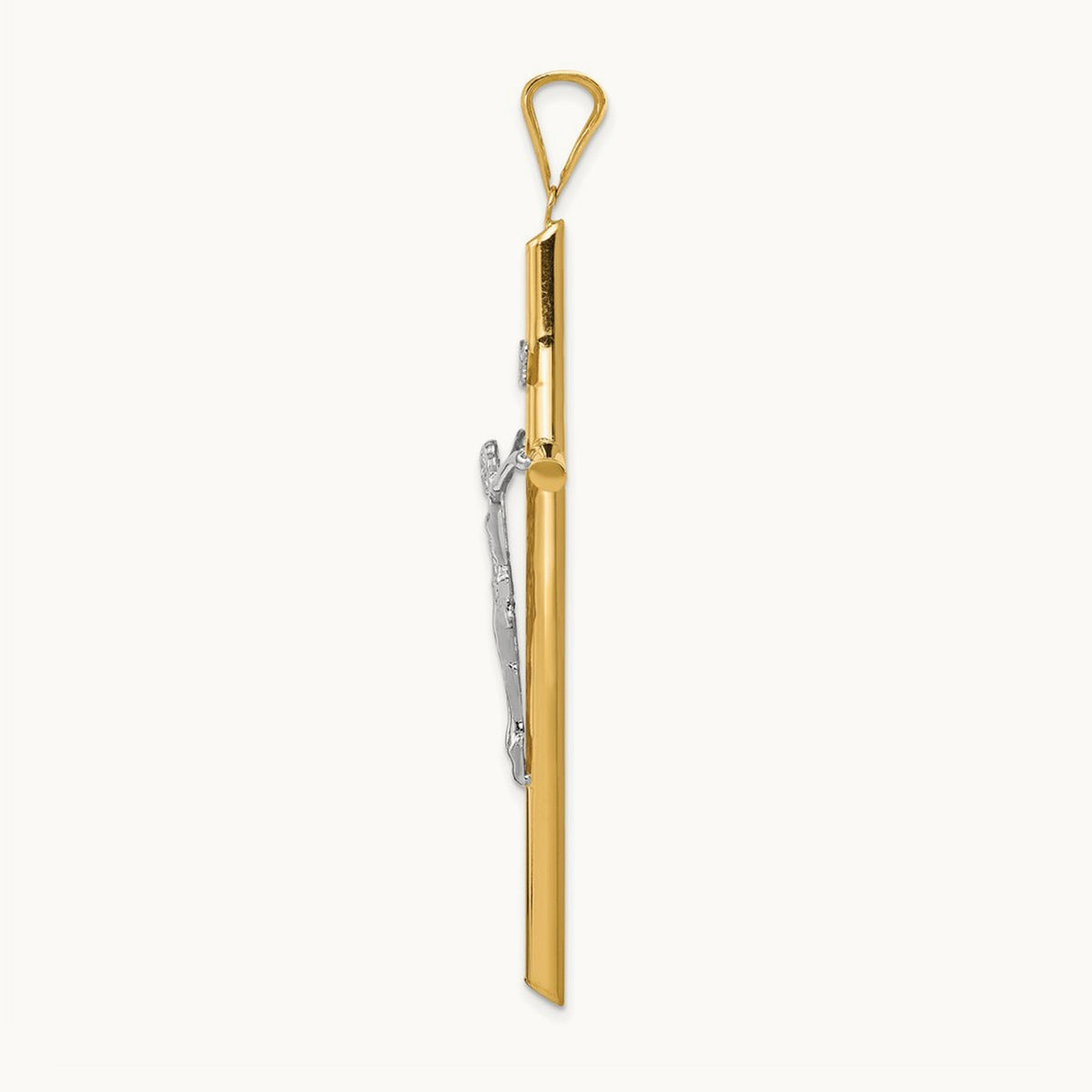 Polished Jesus Crucifix Pendant — 69mm
