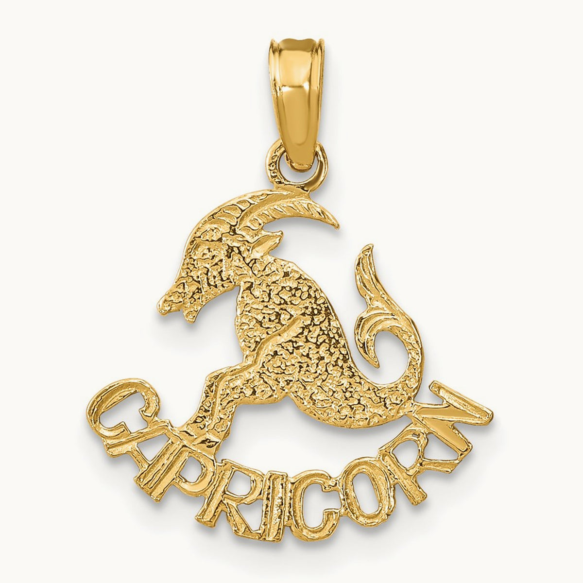 CAPRICORN Zodiac Charm — 14K Yellow Gold