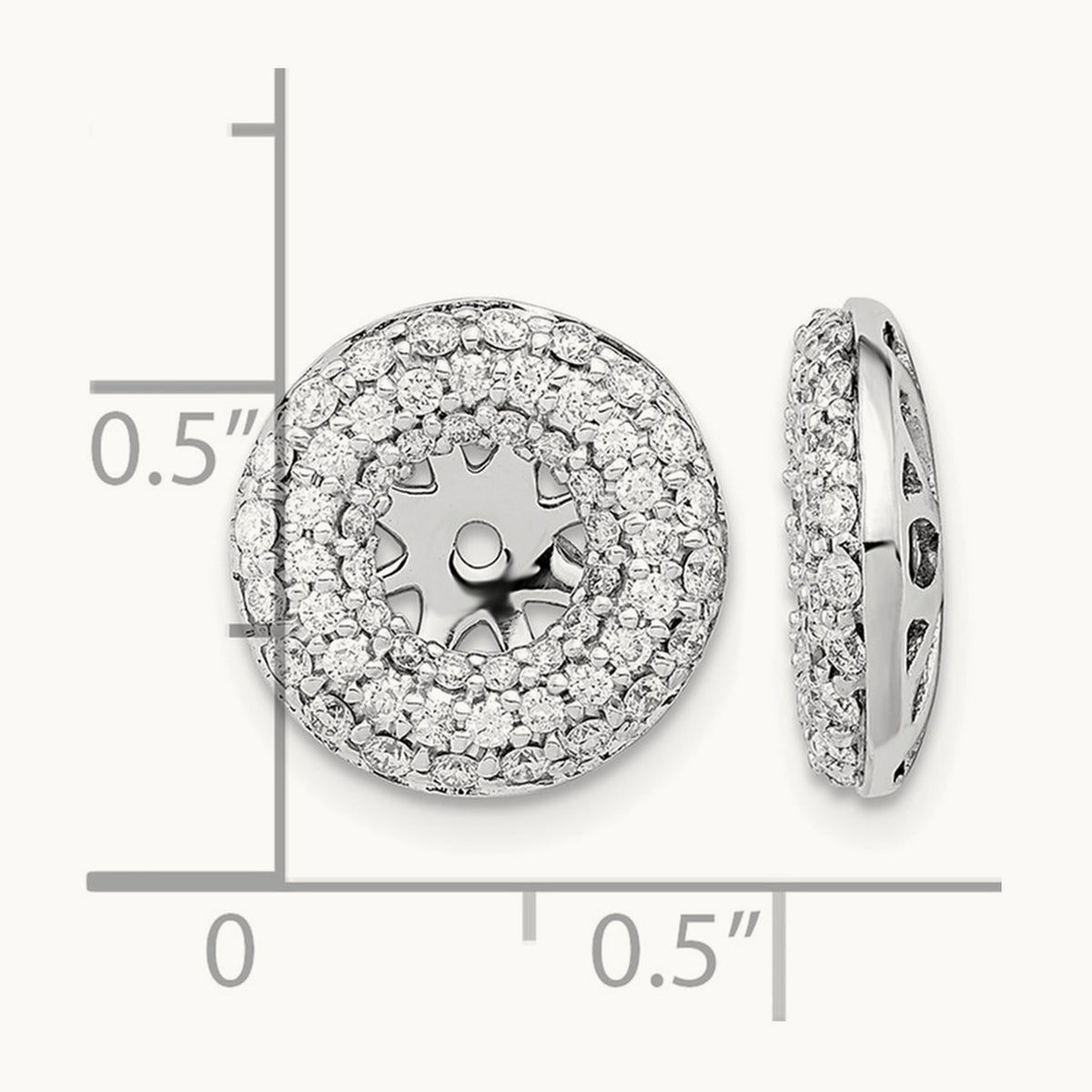 Diamond Earring Jackets — 12mm