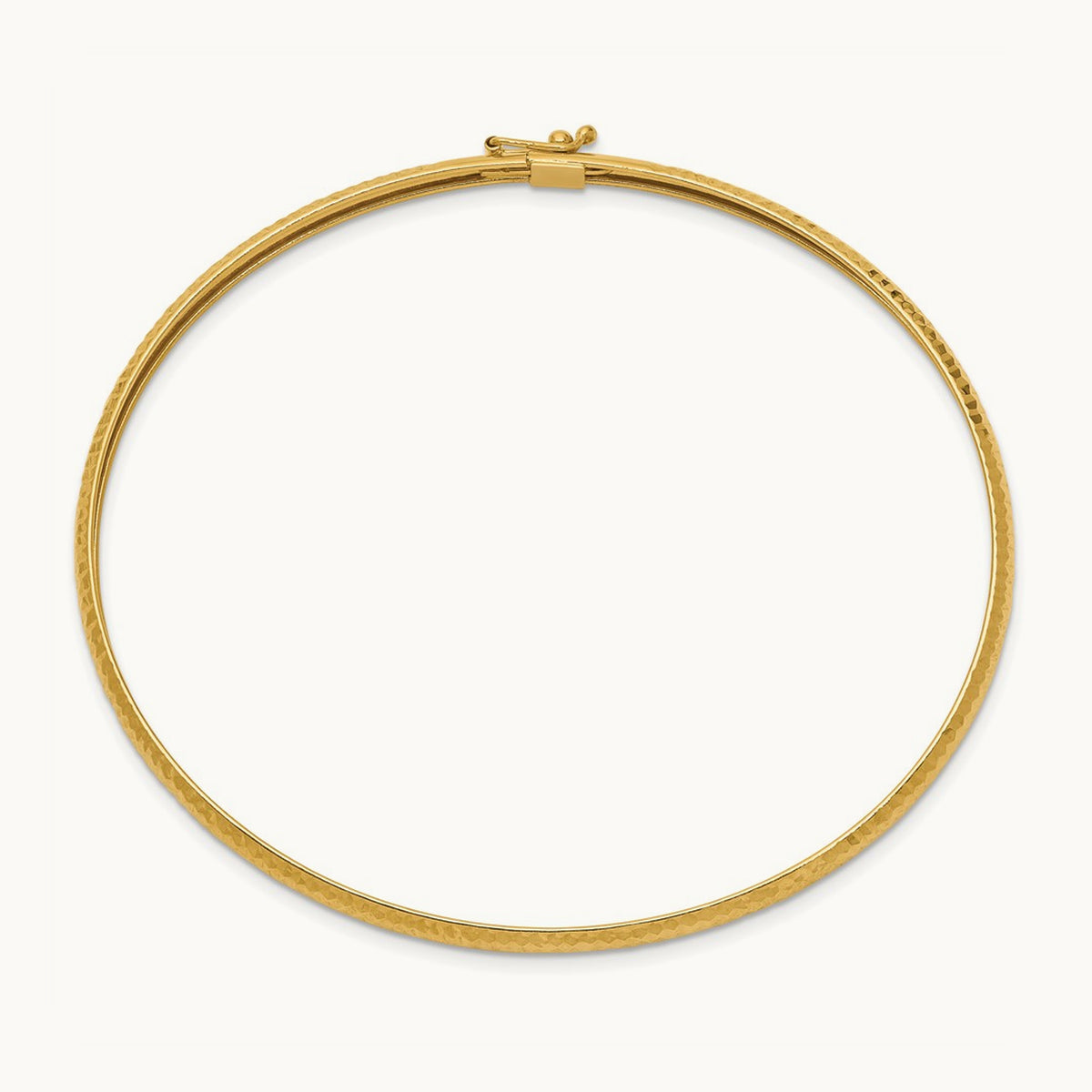Textured Flexible Bangle — 14K Yellow Gold