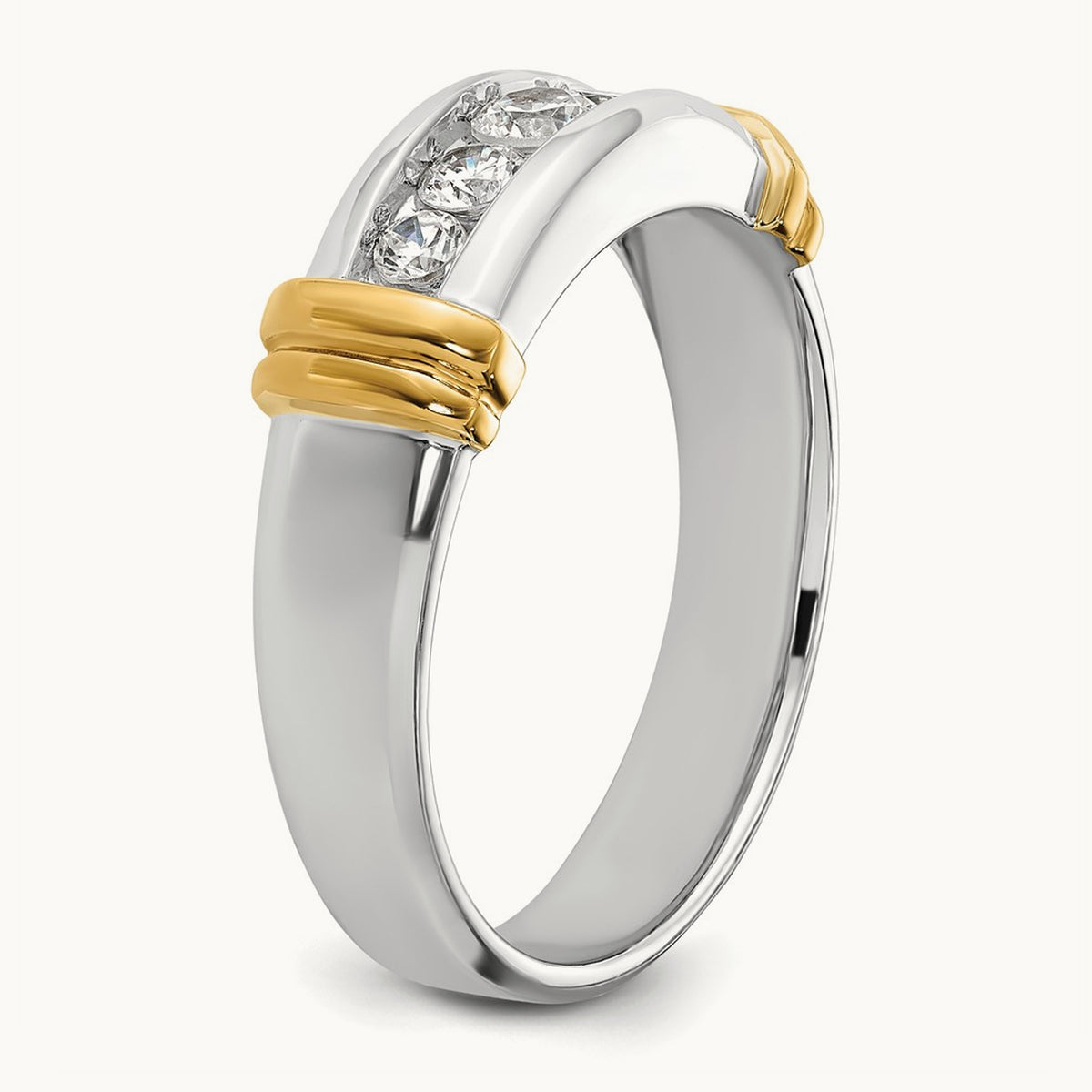 5 Stone Men's Ring, 0.50 ct tw Lab-Grown Diamond