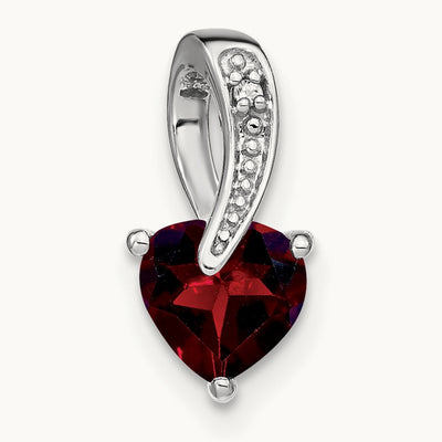 Garnet and Diamond Heart Pendant — photo set
