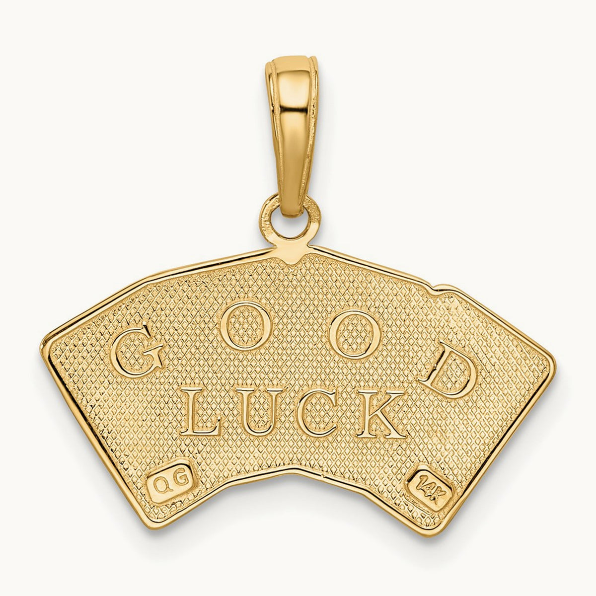 Aces Playing Cards Pendant, 14K