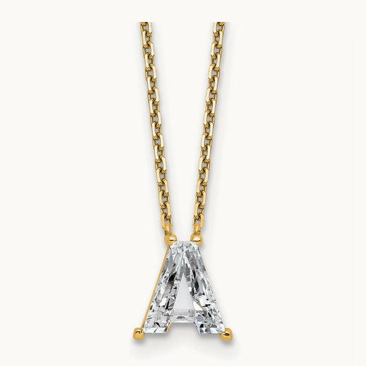 Initial Necklace, 1 1/4-2 1/3 ct Lab-Grown Diamond