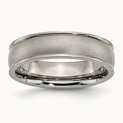 Brushed Center Ridged Edge Band — photo set