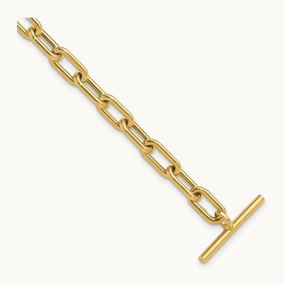 Polished Fancy Toggle Link Bracelet, 14K