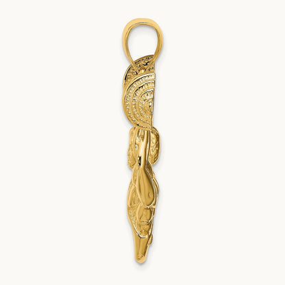 Bodybuilder Pendant, 14K