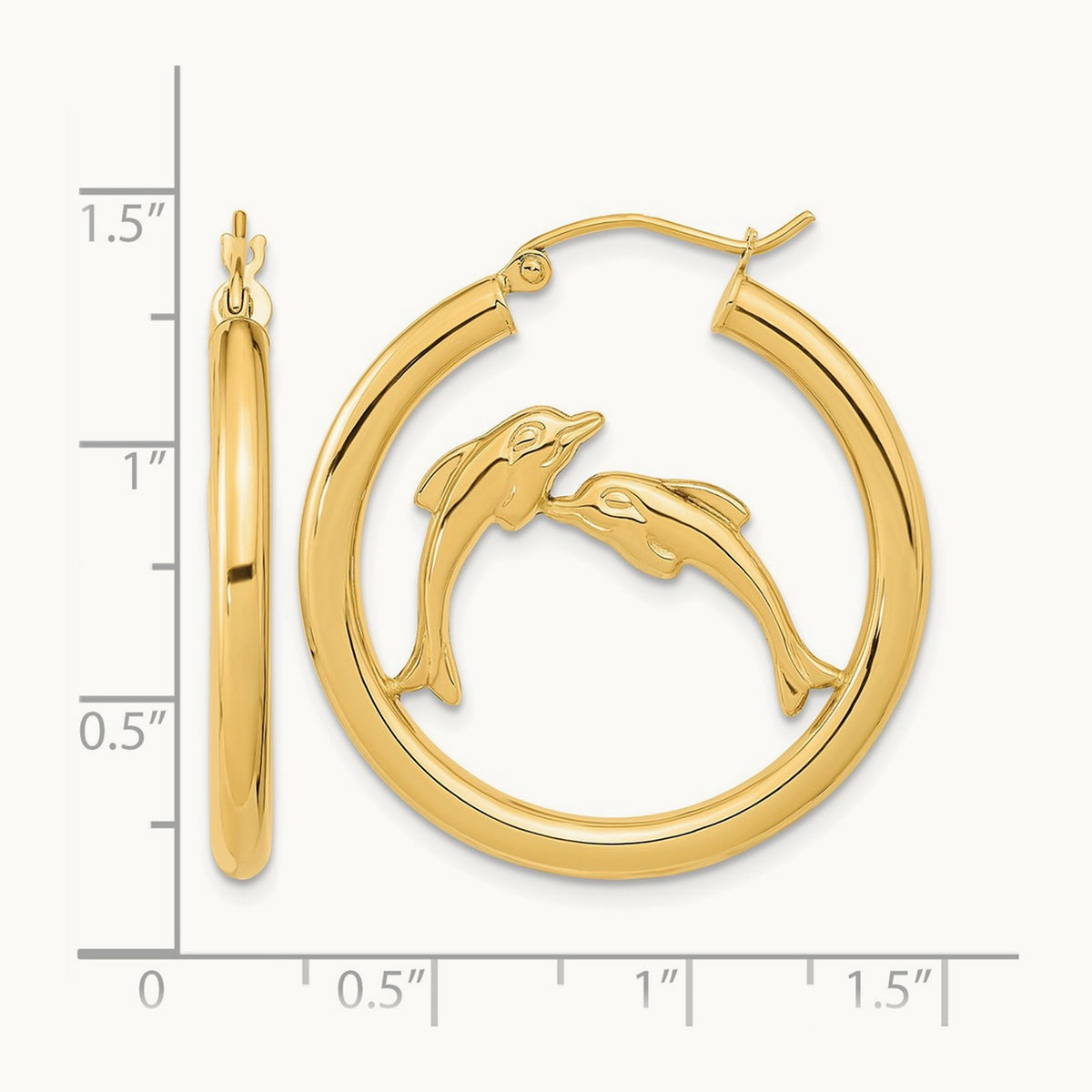 Polished Dolphins Hoop Earrings — photo set
