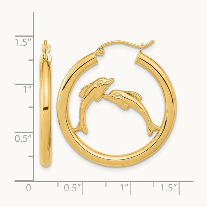 Polished Dolphins Hoop Earrings — photo set