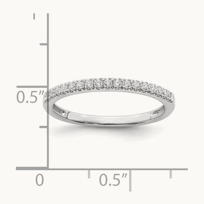Diamond Wedding Band, 0.15 ct tw, 14K Gold — 14K White Gold