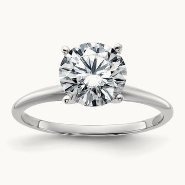 Round Solitaire Engagement Ring, 2.00 ct tw Lab-Grown Diamond — 14K White Gold