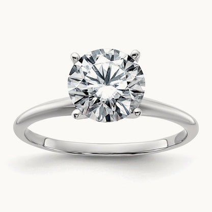 Round Solitaire Engagement Ring, 2.00 ct tw Lab-Grown Diamond — 14K White Gold