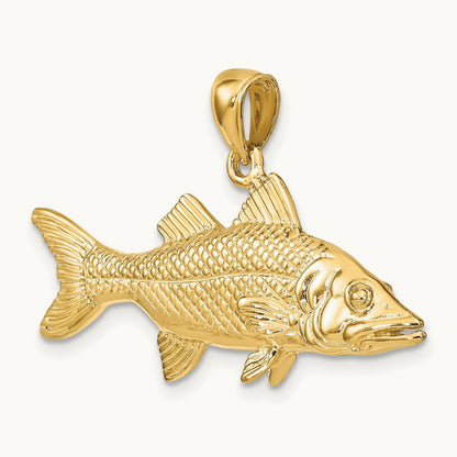 3-D Snook Fish Charm — 15.25mm