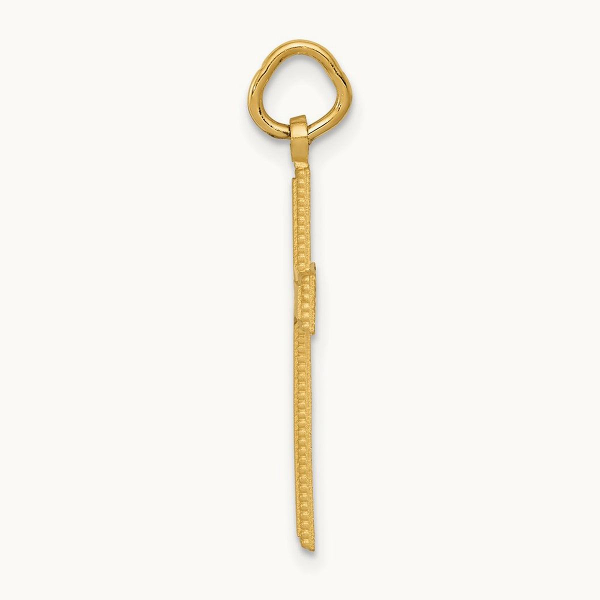Diamond-cut Cross Pendant, 14K