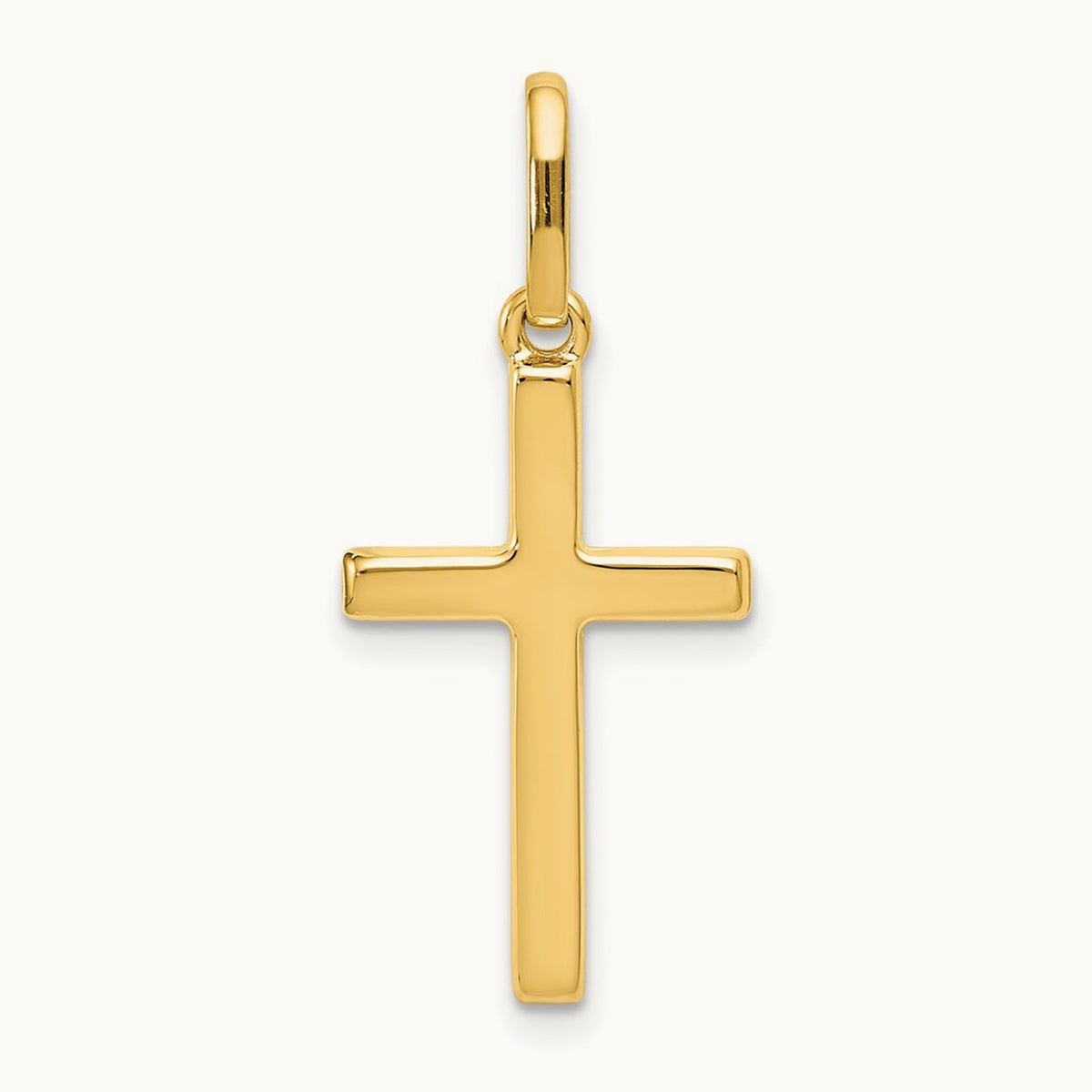 Hollow Cross Pendant, 14K