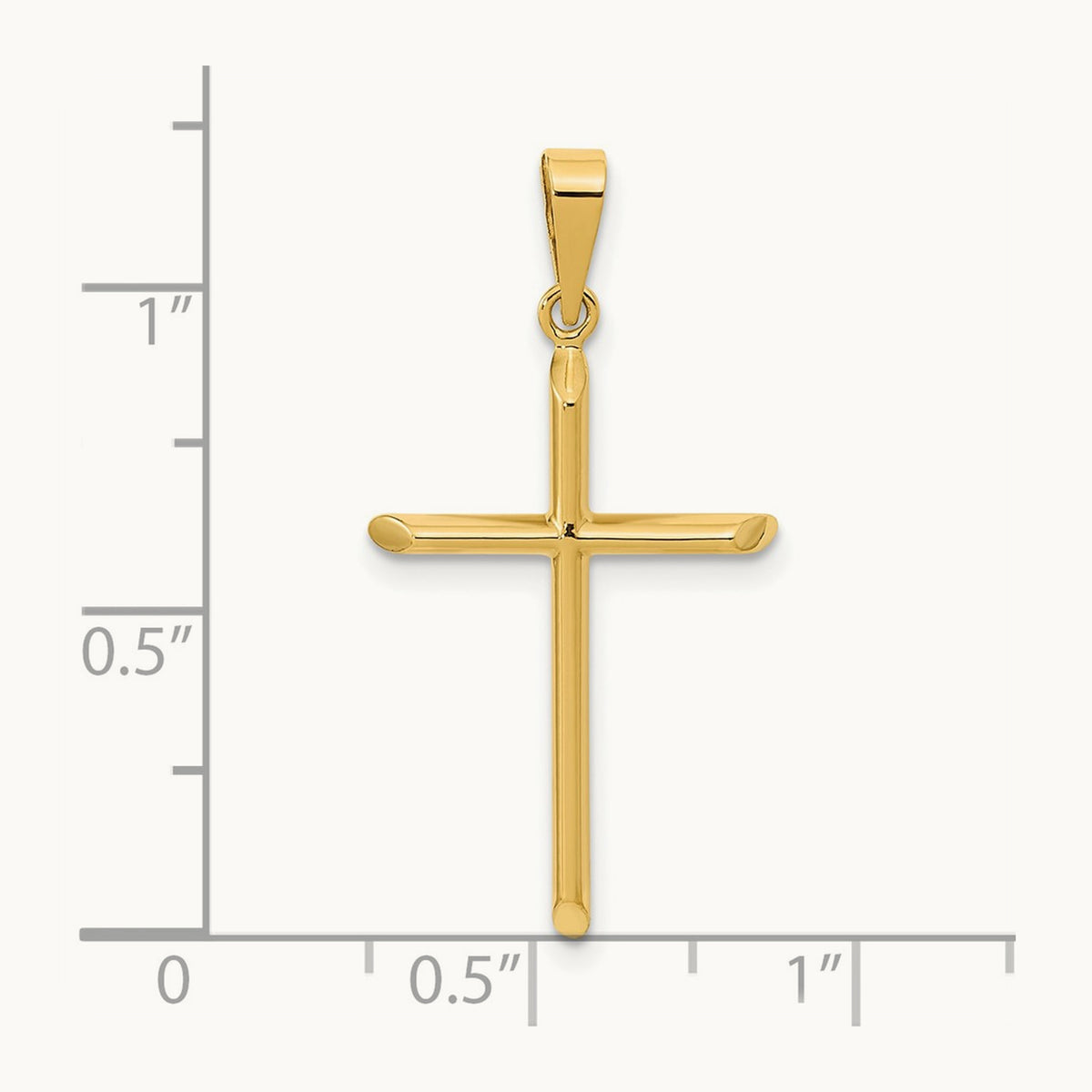 Polished Cross Pendant, 14K