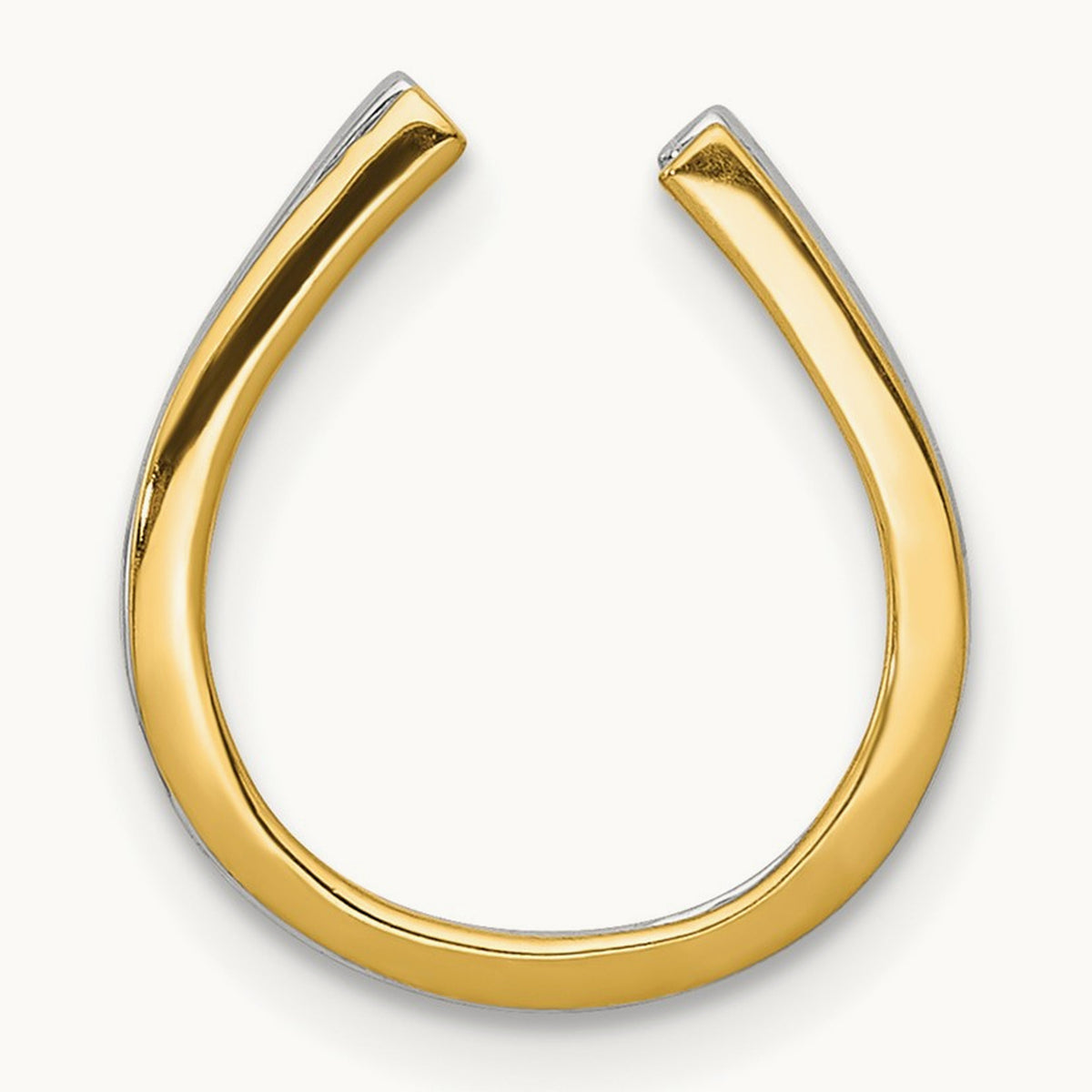 Diamond Horseshoe Chain Slide — 14K Yellow Gold, 0.155 ct
