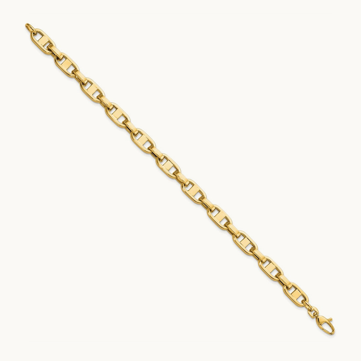 Fancy 8.5in Link Bracelet, 14K