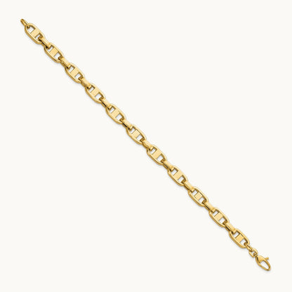 Fancy 8.5in Link Bracelet, 14K