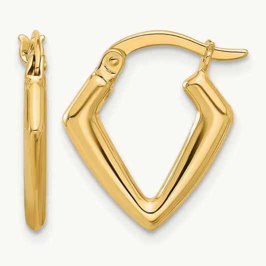 Polished Fancy Hoop Earrings — Leslie's — photo set