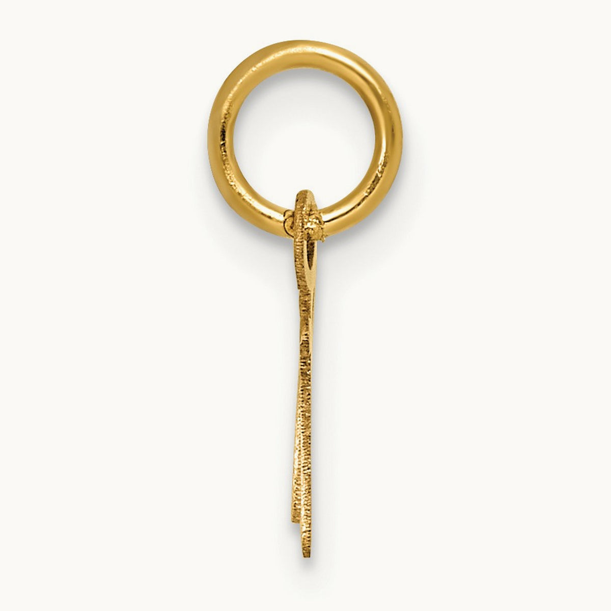Uppercase Initial Charm — 14K Yellow Gold, N