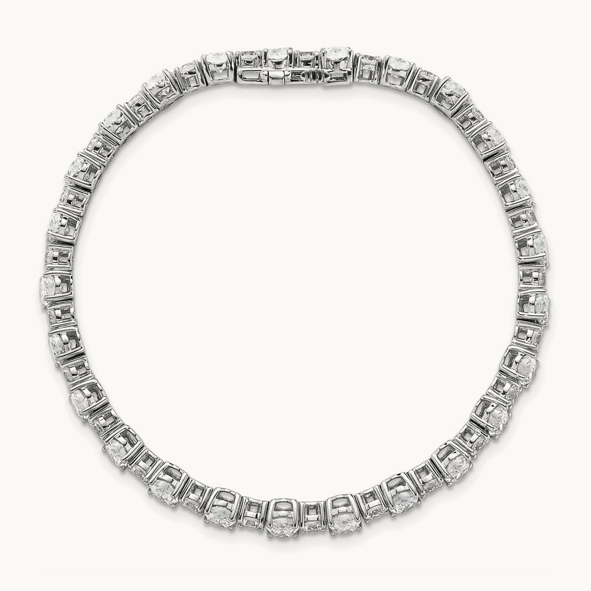 Round & Oval Tennis Bracelet, 11.00 ct tw Lab-Grown Diamond