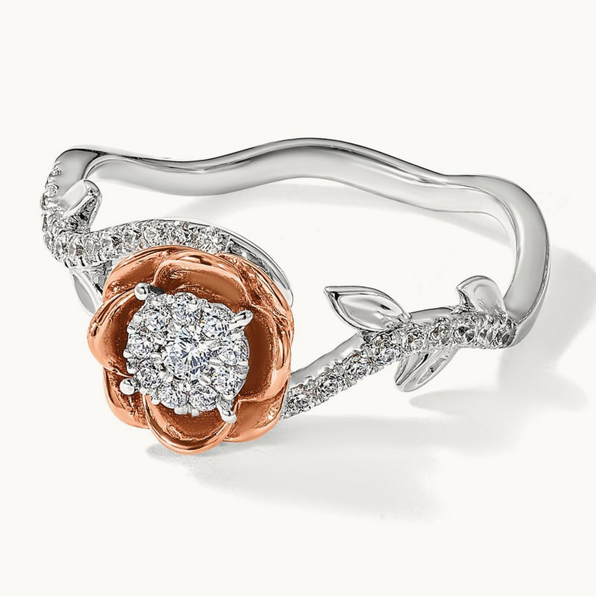 Flower Ring, 0.25 ct tw Lab-Grown Diamond