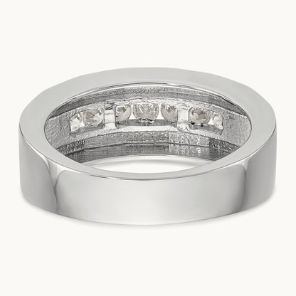 Diamond Men's Band, 14K White Gold