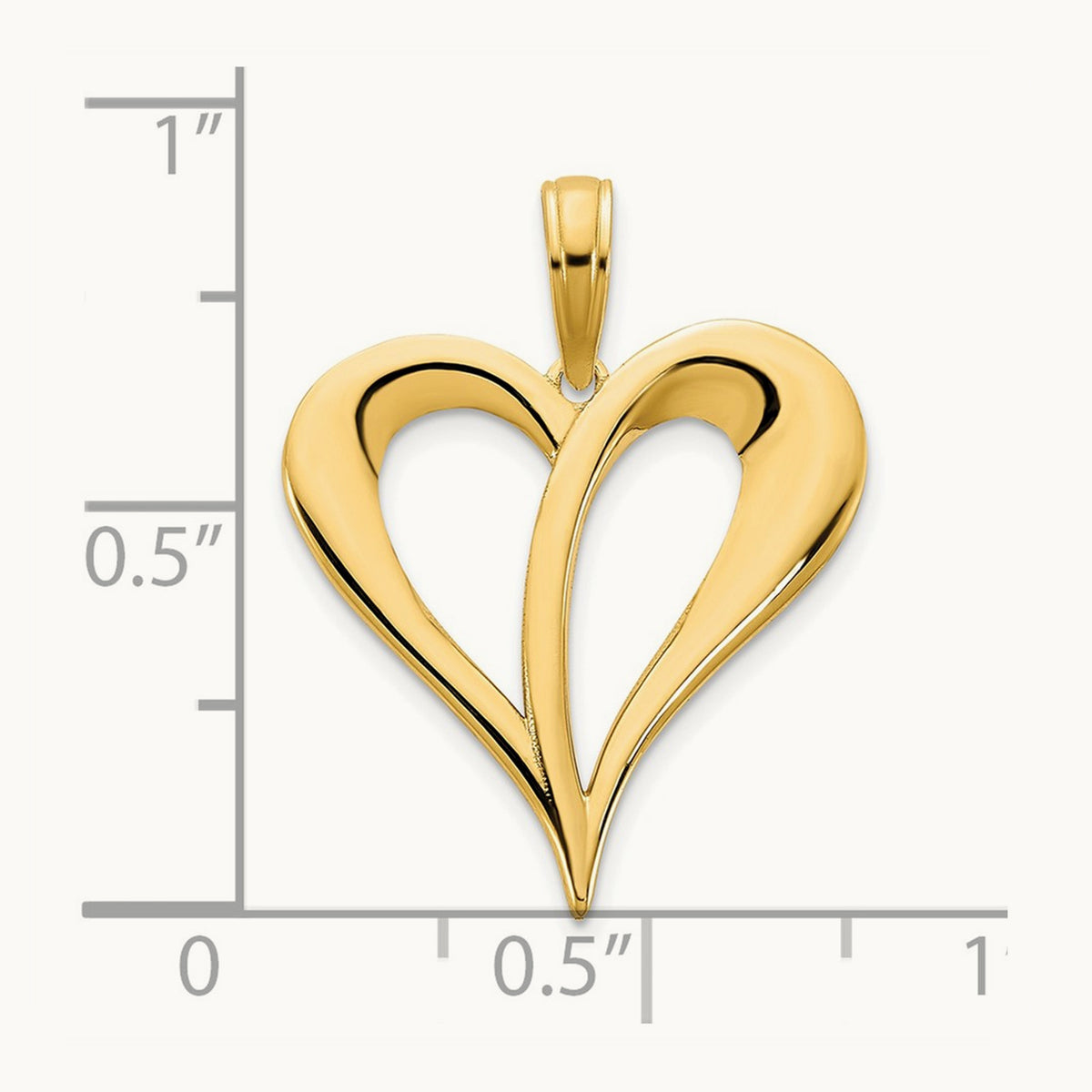 Open Heart Pendant — 25.35mm