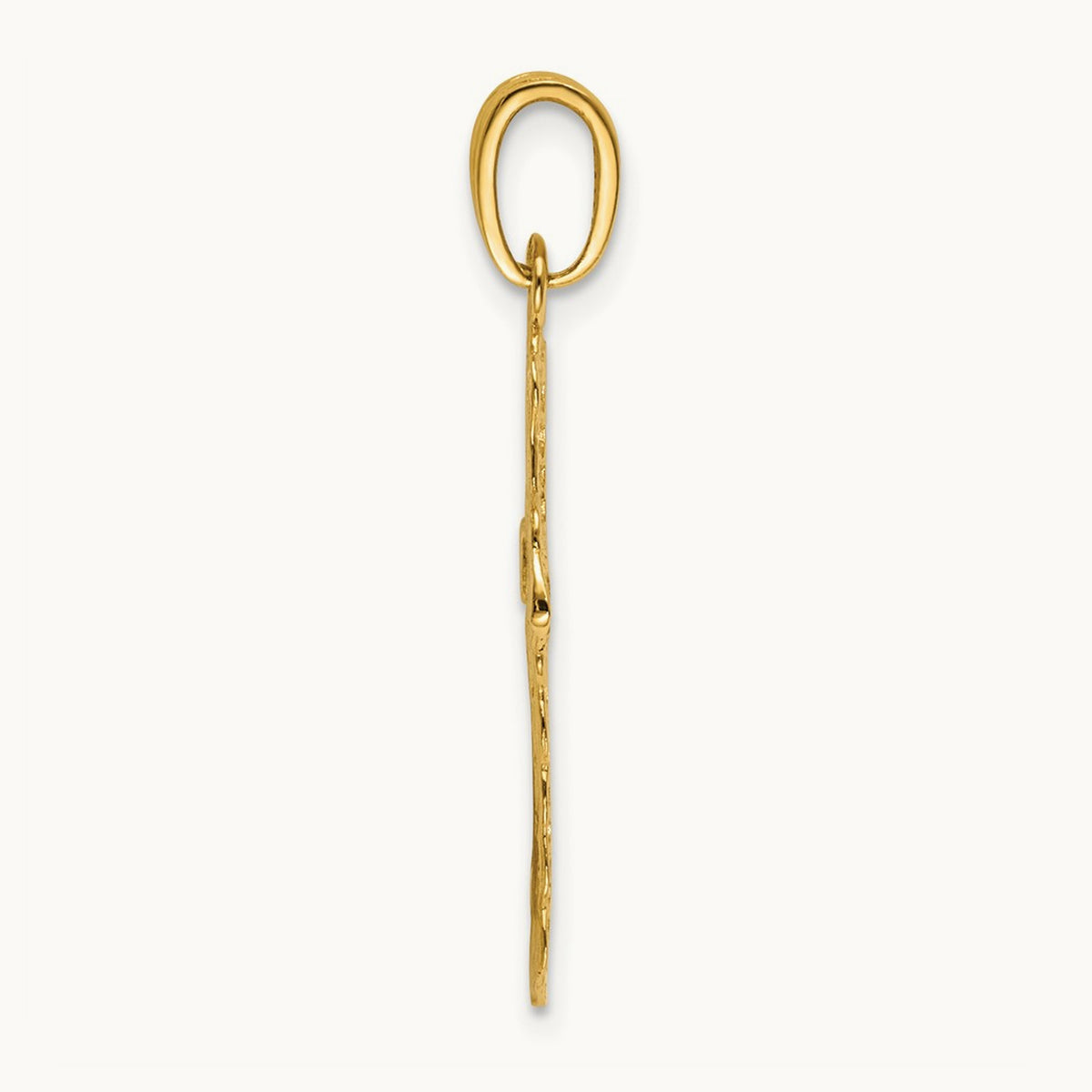Lace Trim Cross Pendant — 14K Yellow Gold
