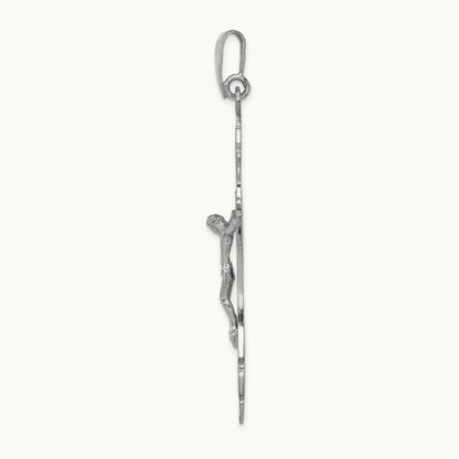 Crucifix Pendant, 14K White Gold