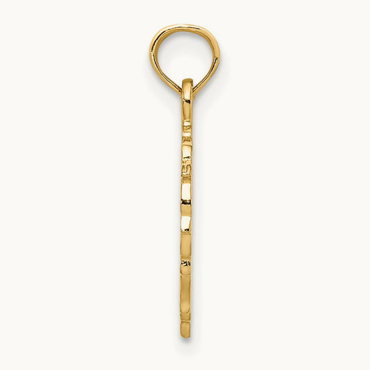 Teddy Bear in Heart Charm, 14K