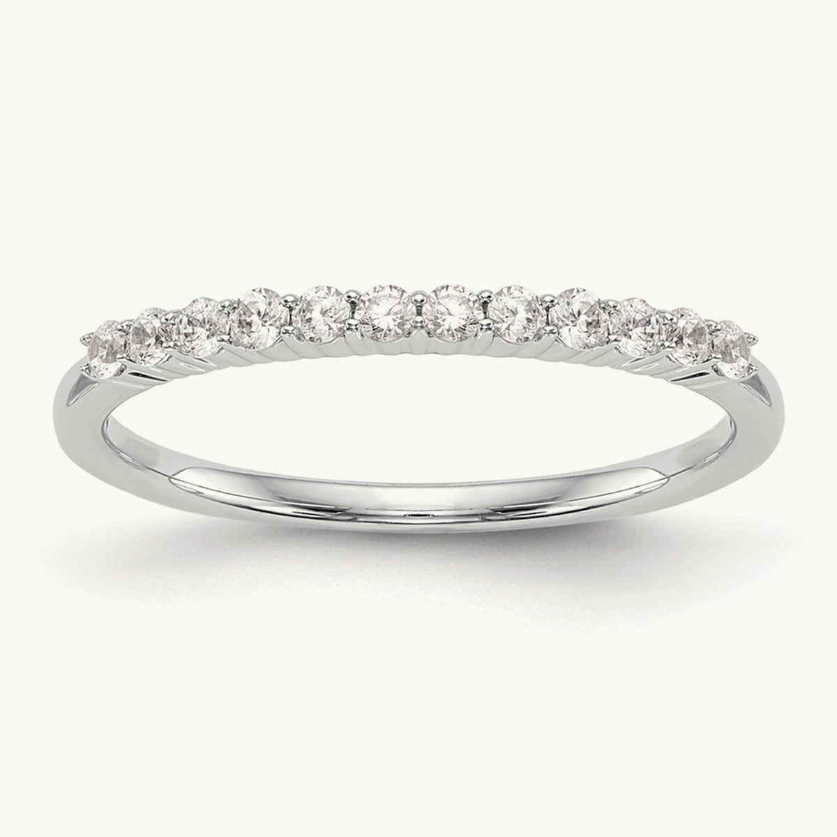 Diamond Wedding Band, 14K White Gold