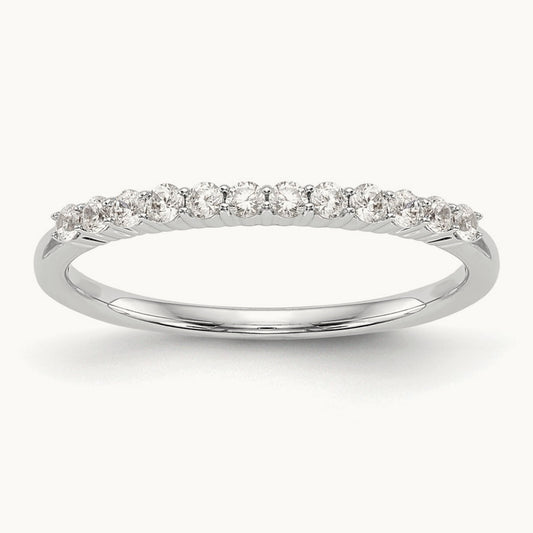 Diamond Wedding Band, 14K White Gold